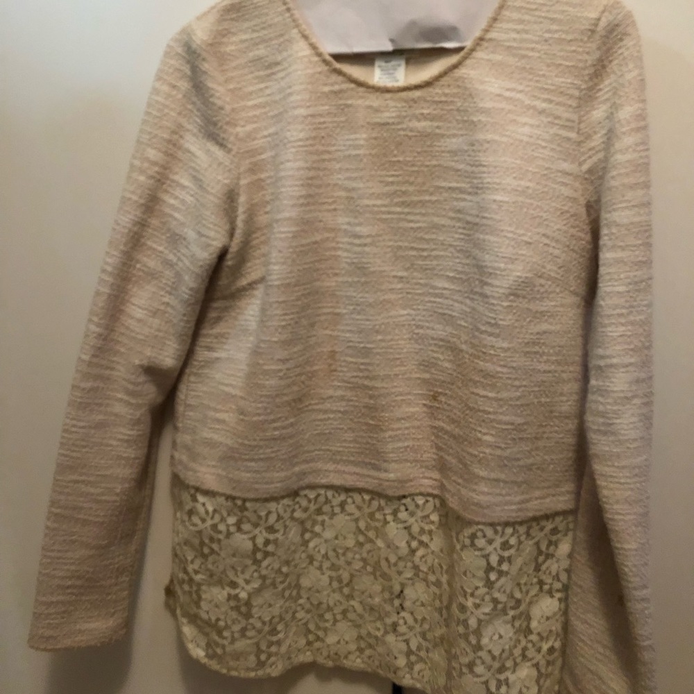 White long sleeve top